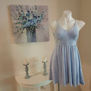Blue velvety feel like dress